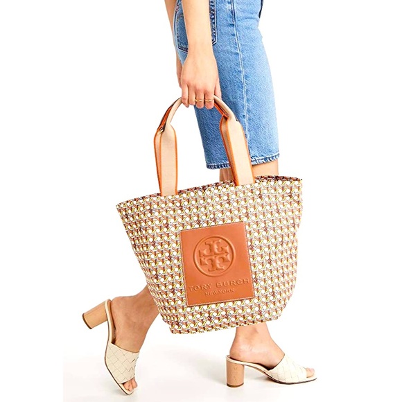 Tory Burch Handbags - 🎉HP 7/10🎉 Tory Burch Basket Weave Printed Tote
